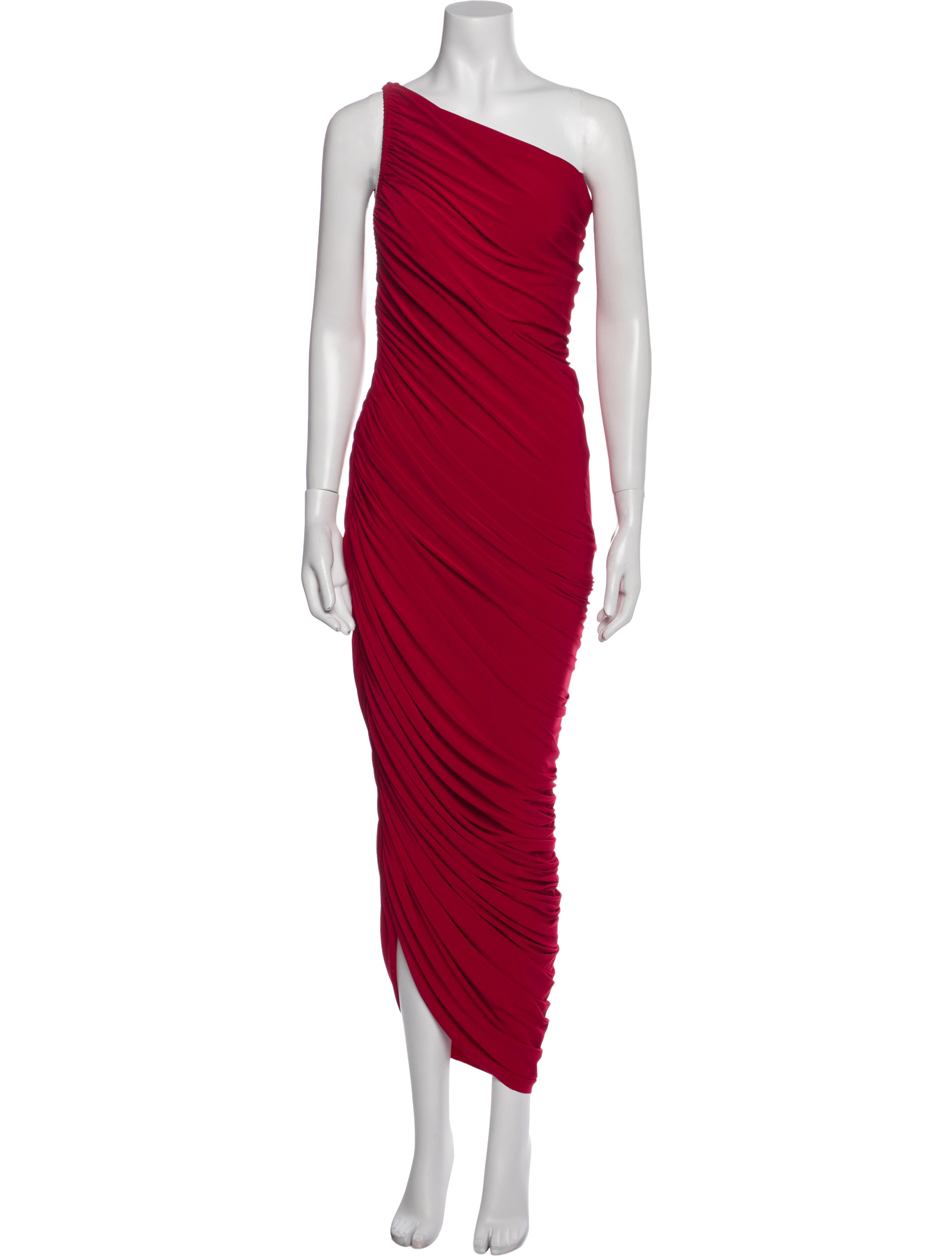 Norma Kamali One-Shoulder Midi Length Dress