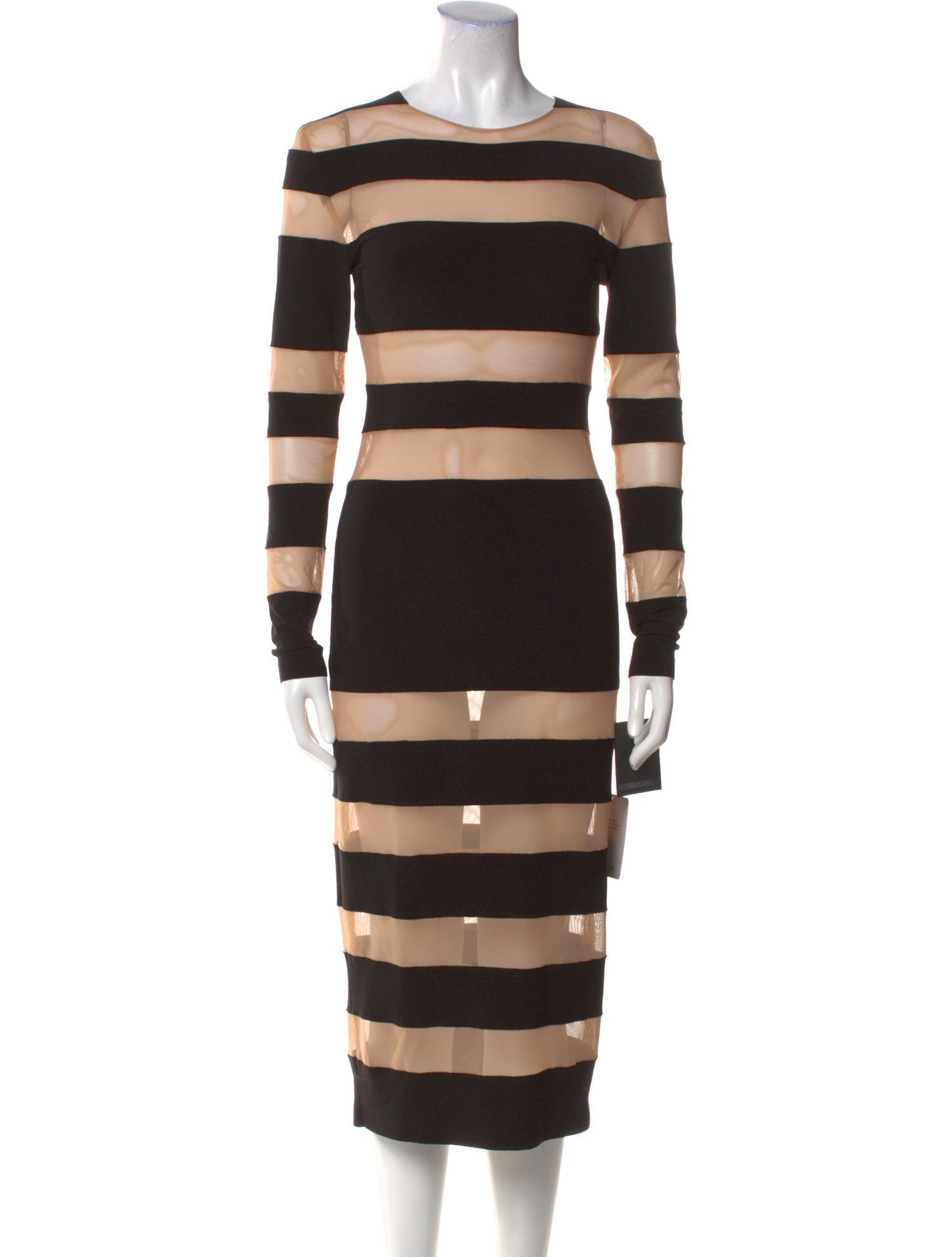 Norma Kamali Striped Midi Length Dress w/ Tags