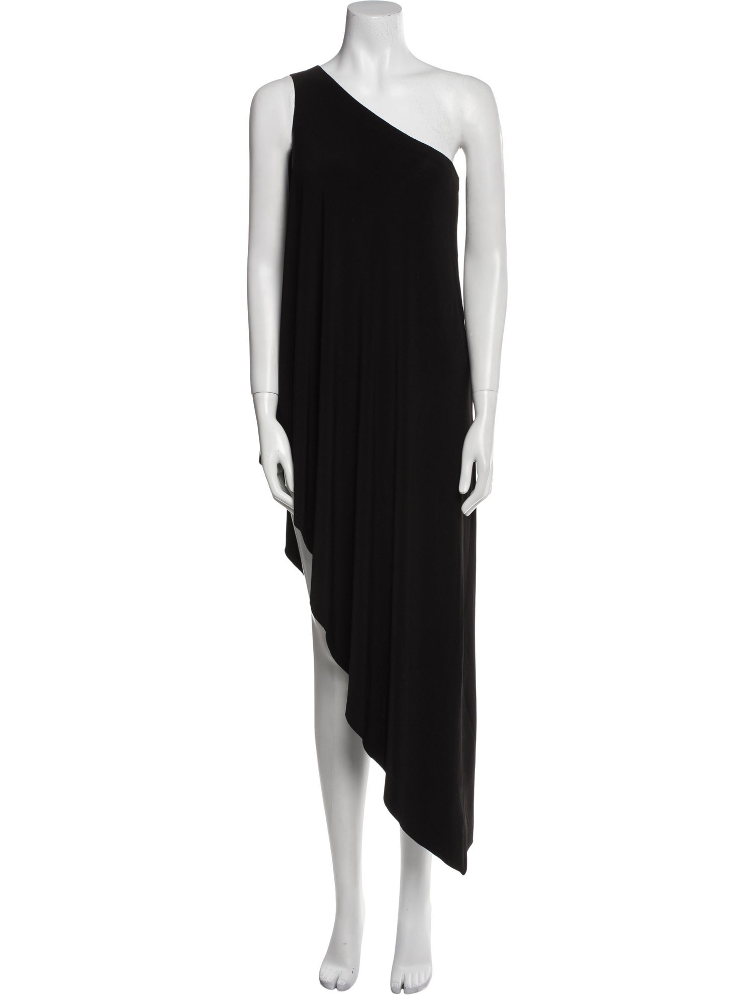 Norma Kamali One-Shoulder Midi Length Dress