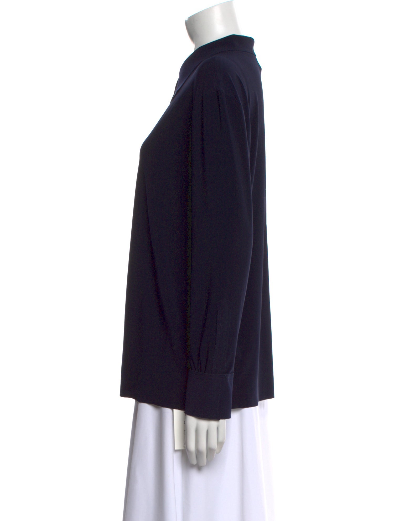 Norma Kamali Long Sleeve Button-Up Top