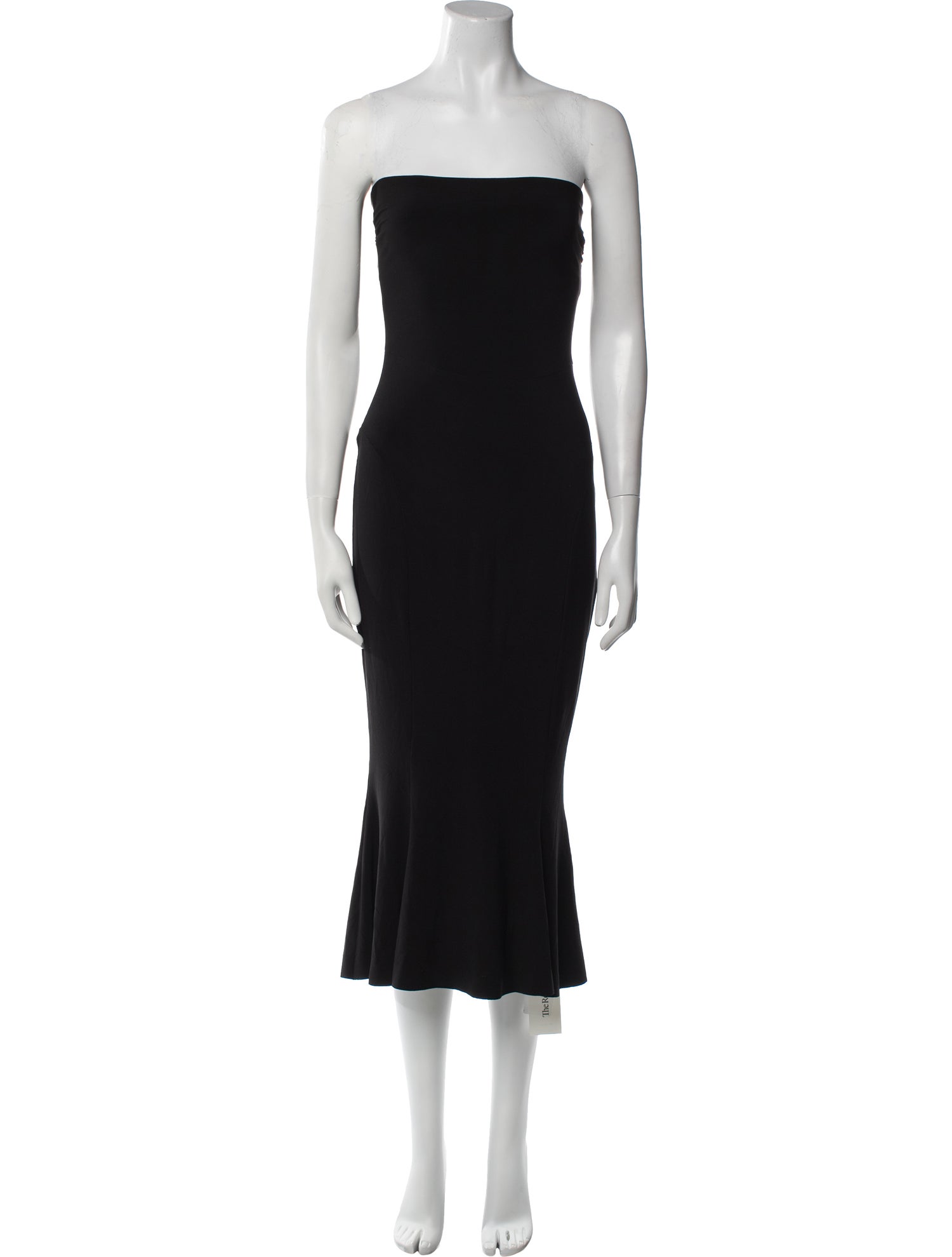Norma Kamali Strapless Knee-Length Dress