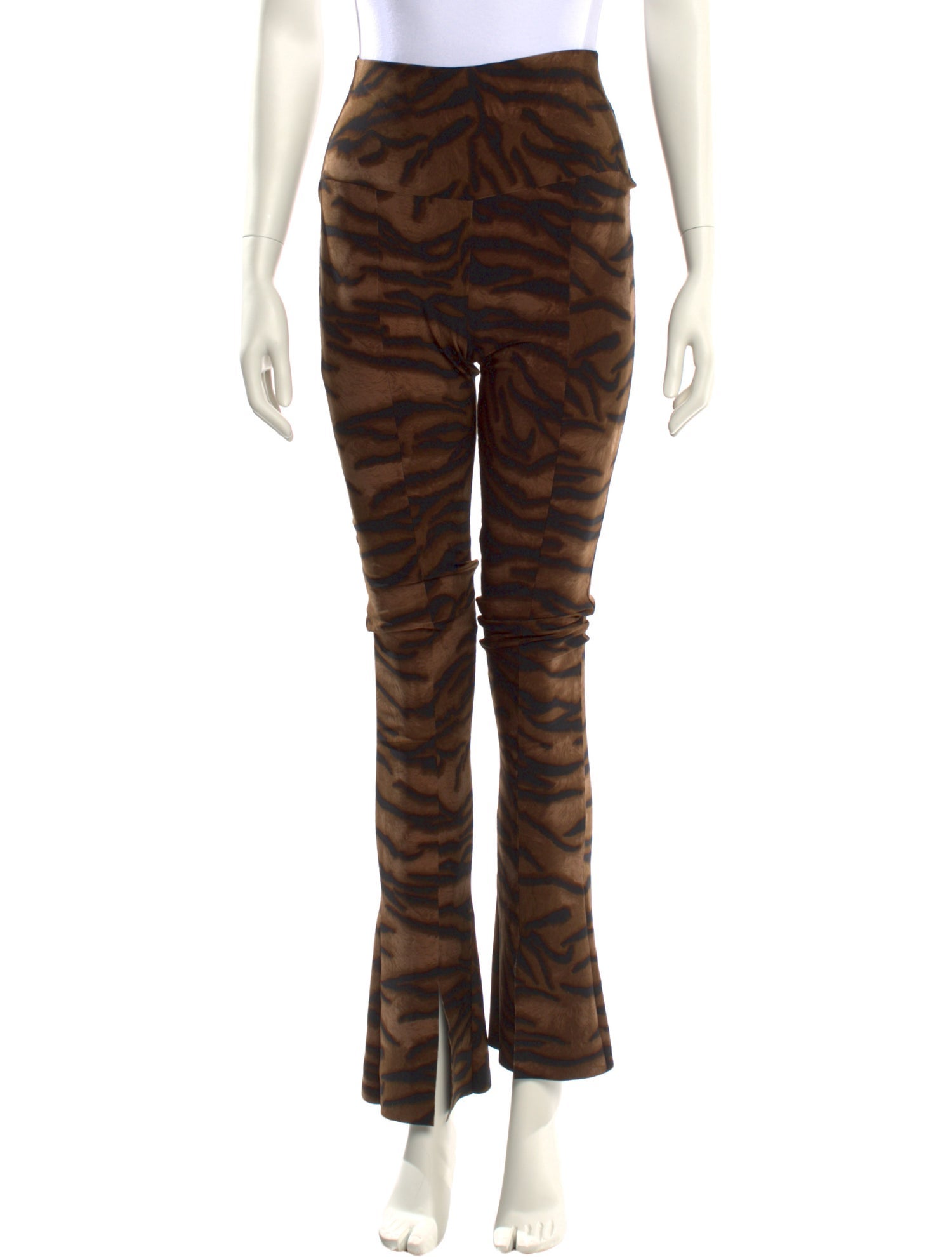 Norma Kamali Animal Print Wide Leg Pants