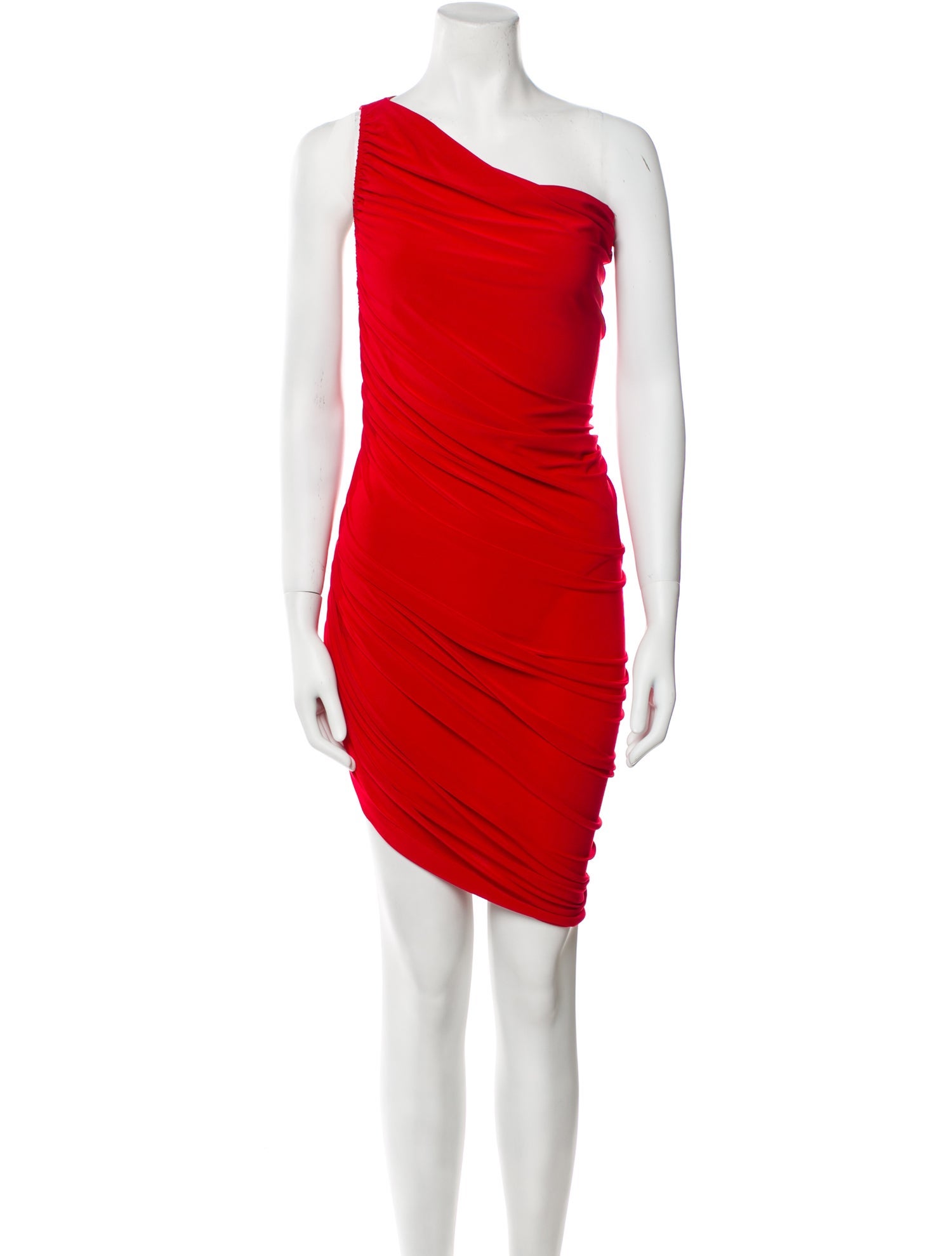 Norma Kamali One-Shoulder Knee-Length Dress