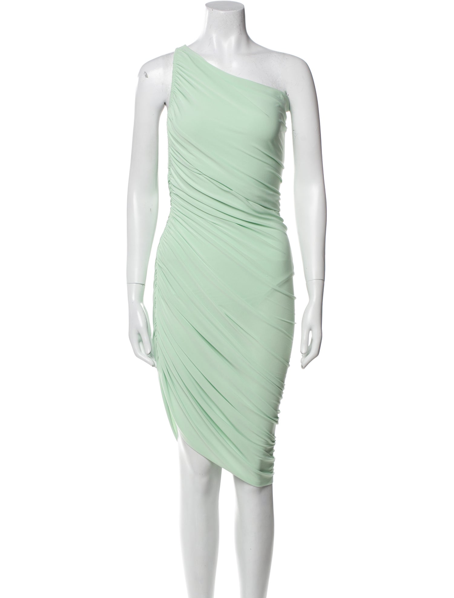 Norma Kamali One-Shoulder Knee-Length Dress