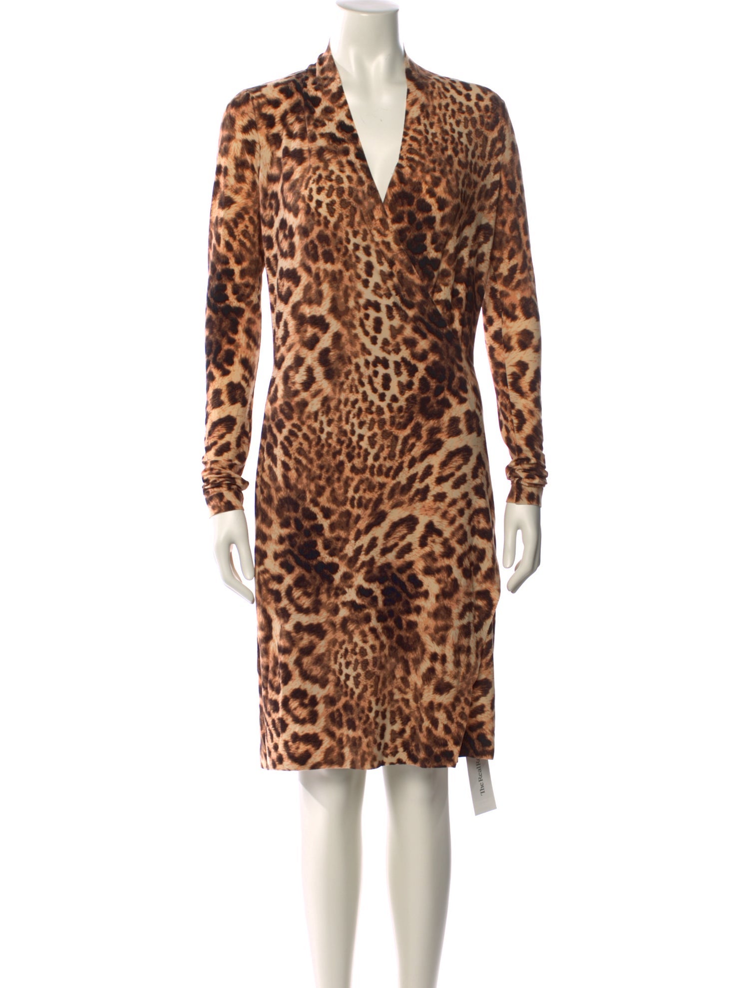 Norma Kamali Animal Print Knee-Length Dress