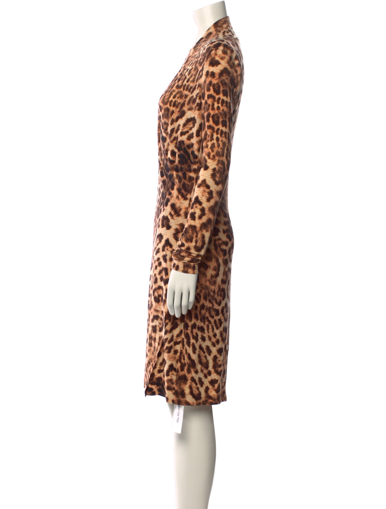 Norma Kamali Animal Print Knee-Length Dress