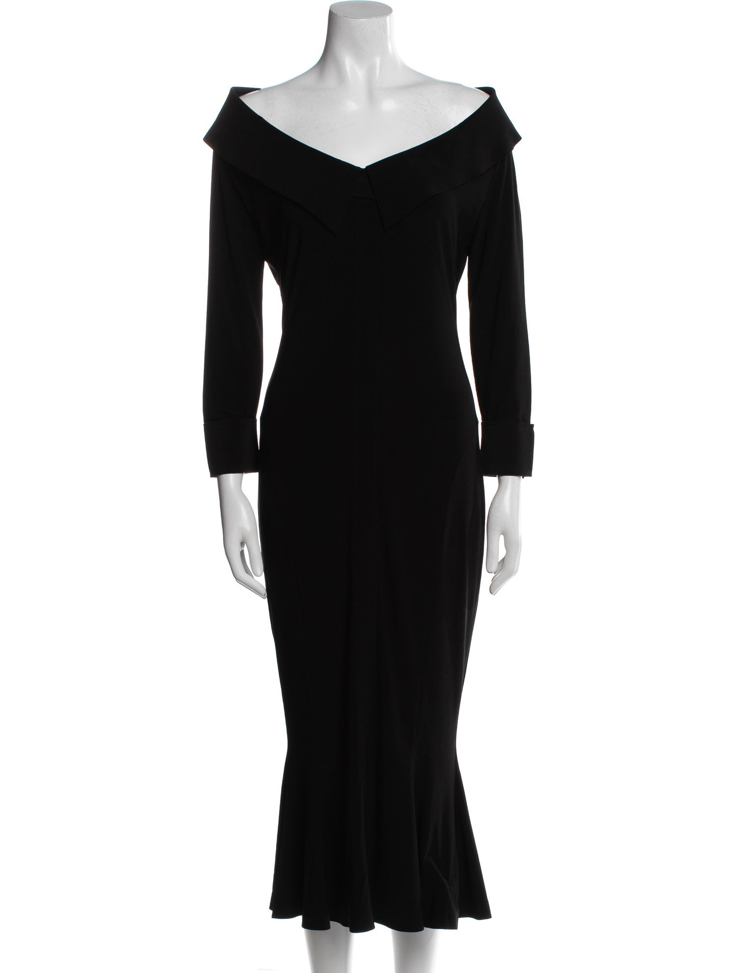 Norma Kamali Off-The-Shoulder Midi Length Dress