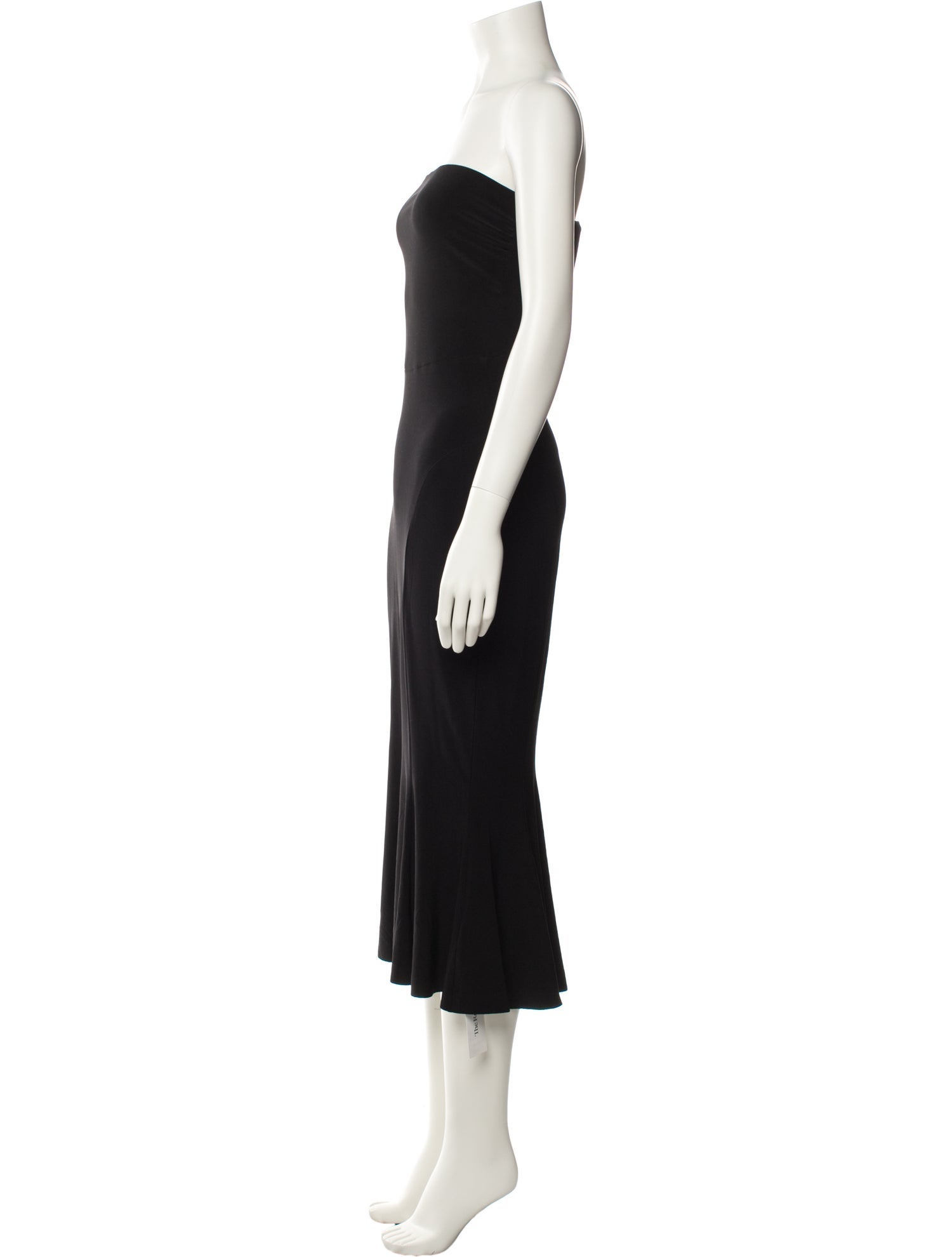 Norma Kamali Strapless Knee-Length Dress