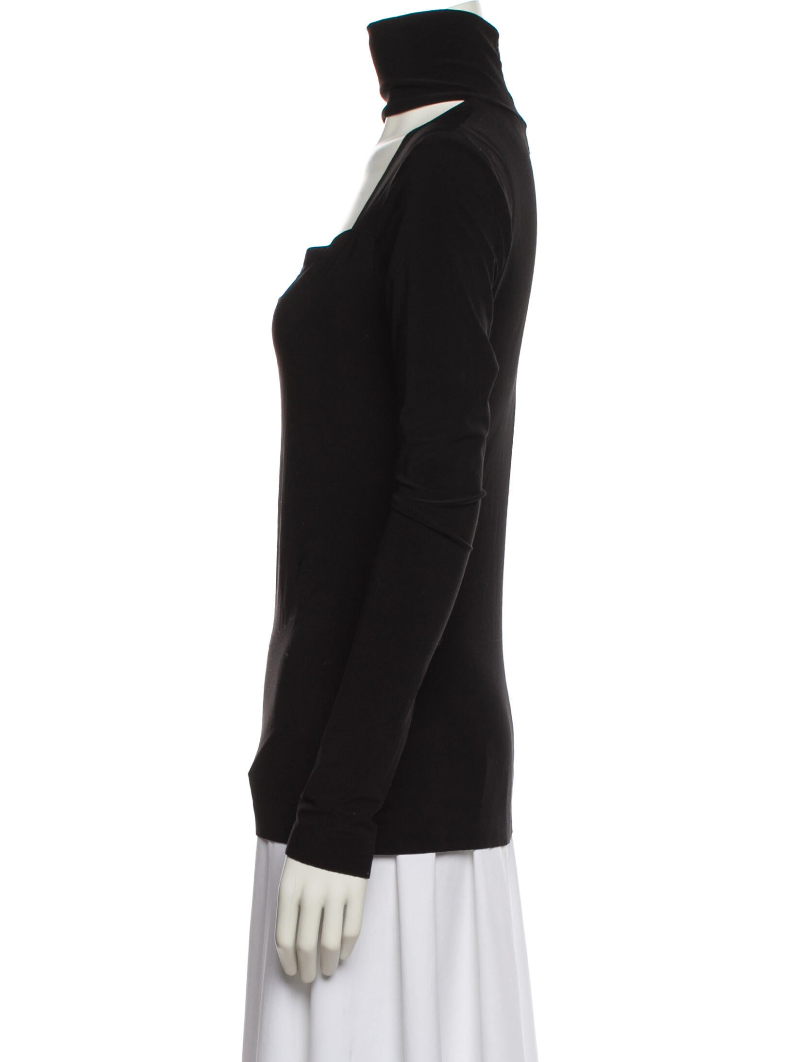 Norma Kamali Square Neckline Long Sleeve Top