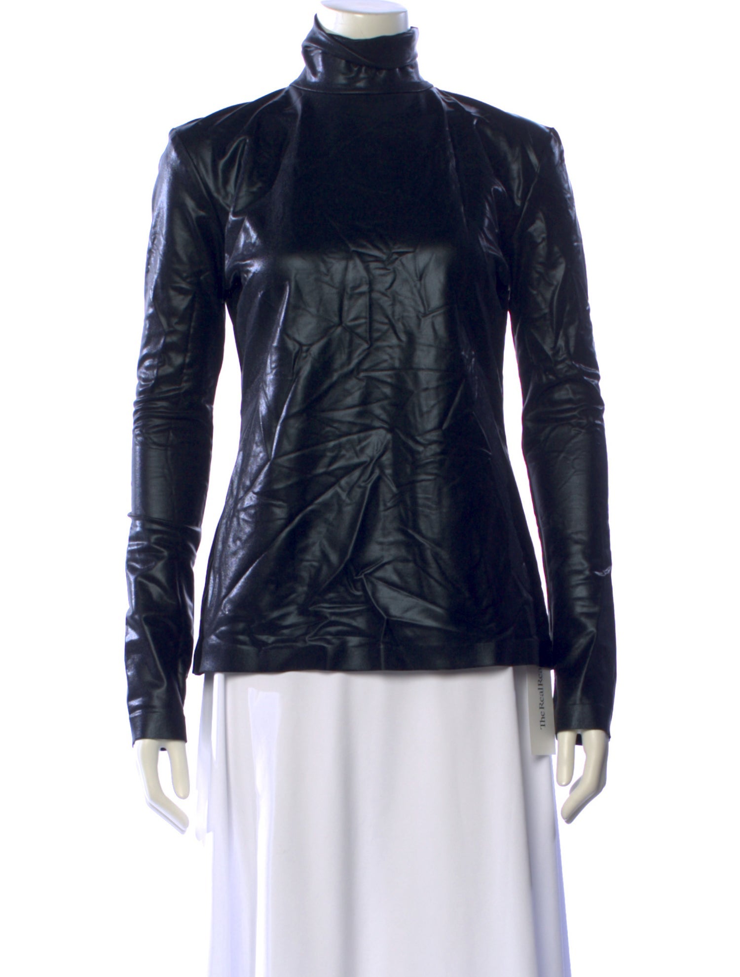 Norma Kamali Mock Neck Long Sleeve Top