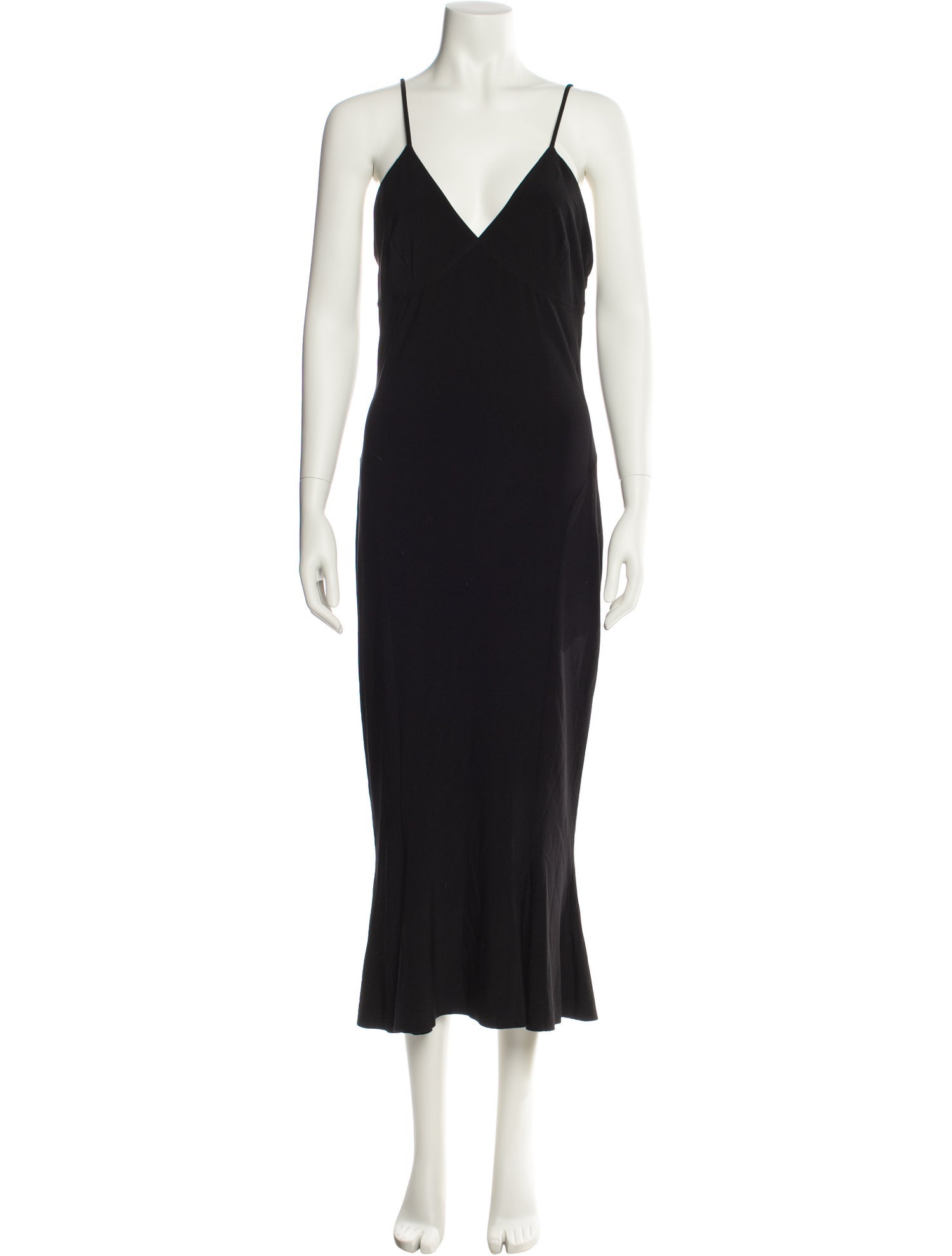Norma Kamali V-Neck Long Dress