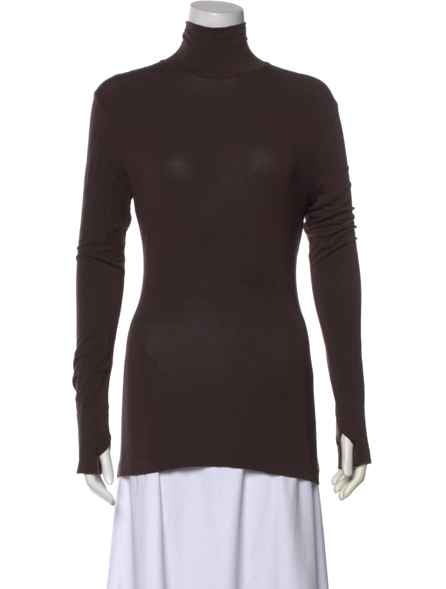 Norma Kamali Turtleneck Long Sleeve Top