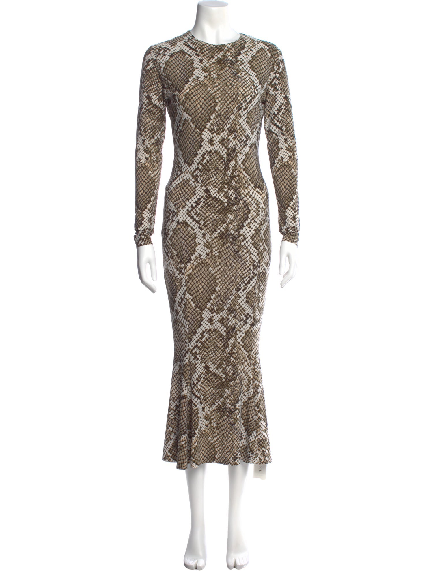 Norma Kamali Animal Print Long Dress