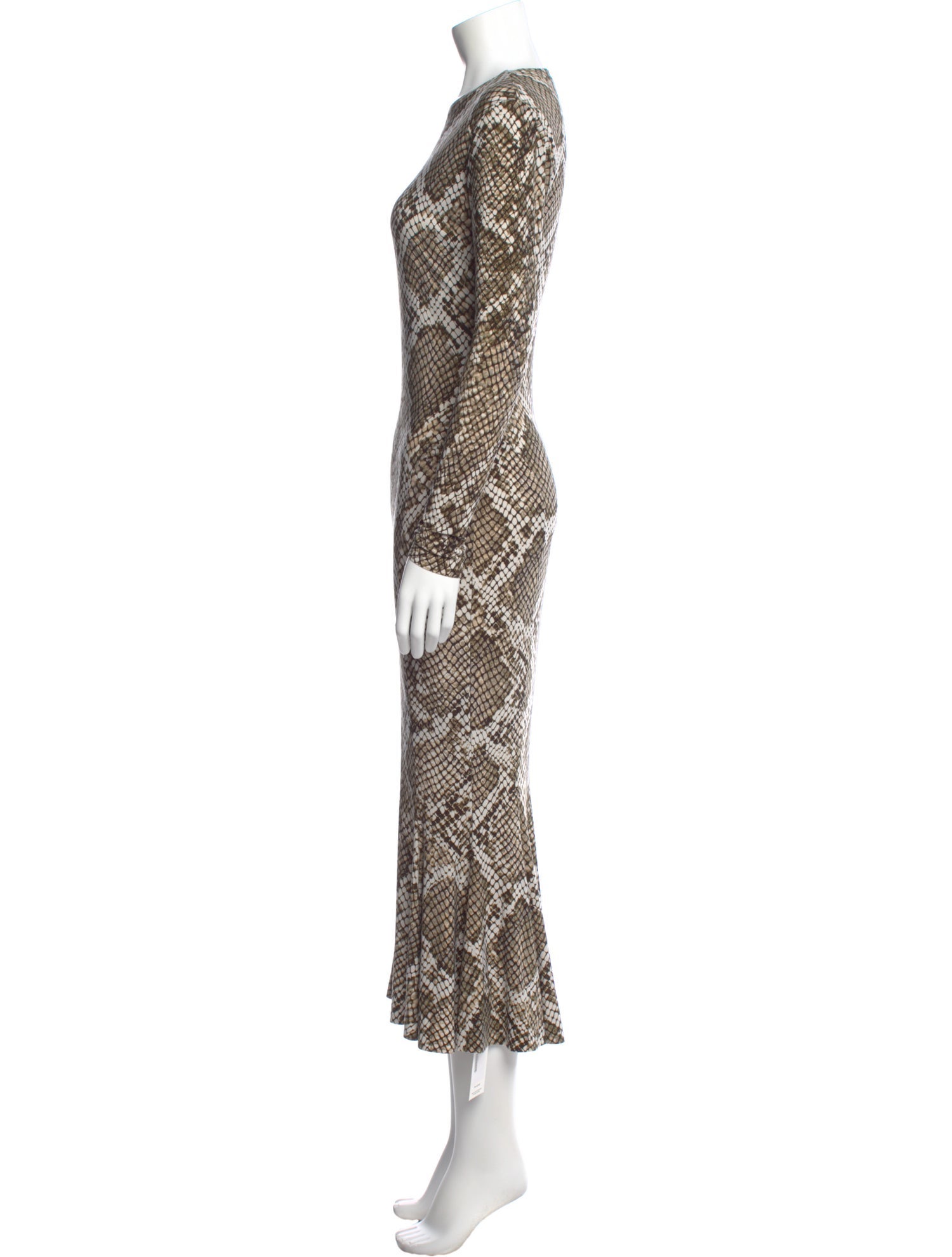 Norma Kamali Animal Print Long Dress