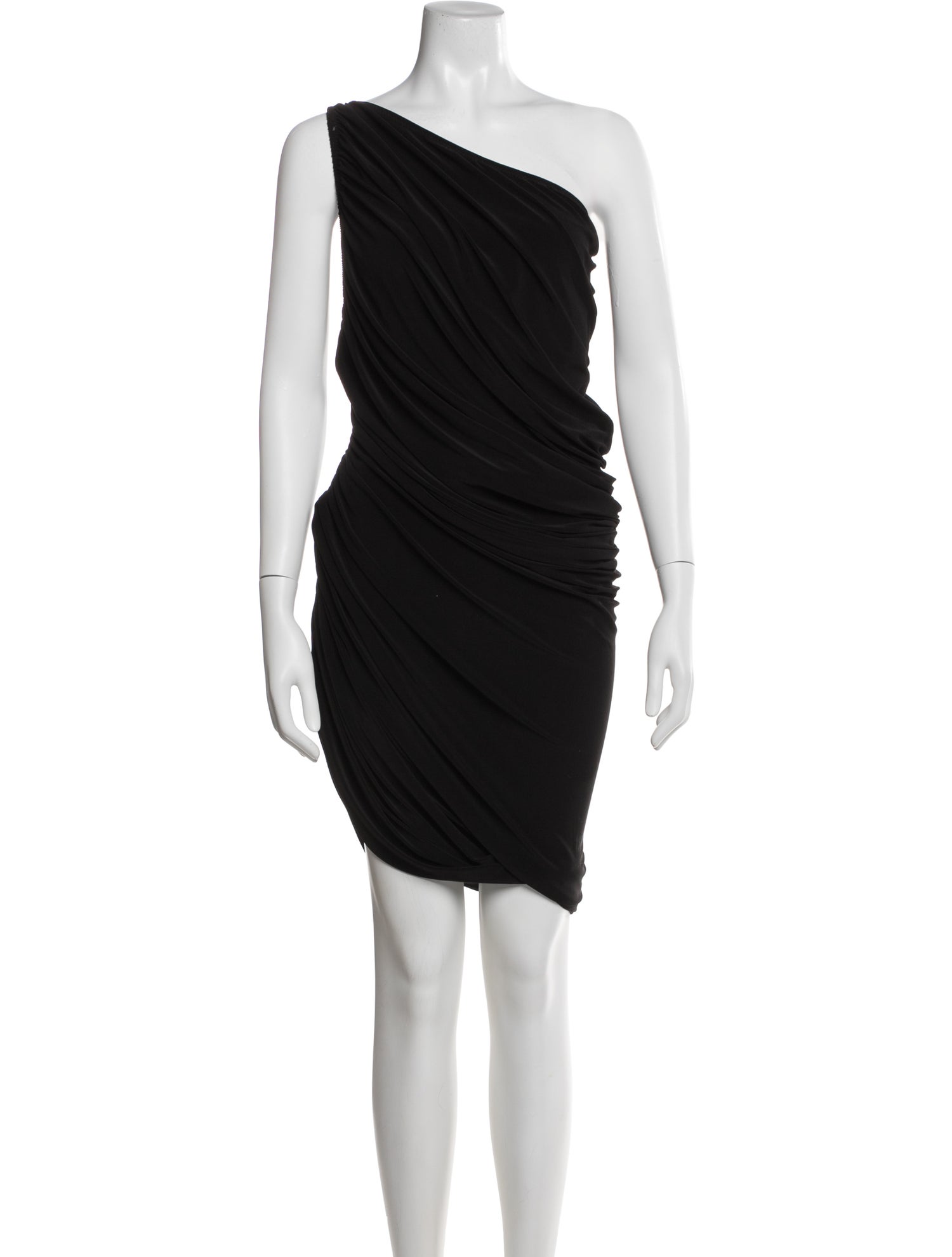 norma kamali one shoulder mini dress Norma Kamali One Shoulder Mini Dress
