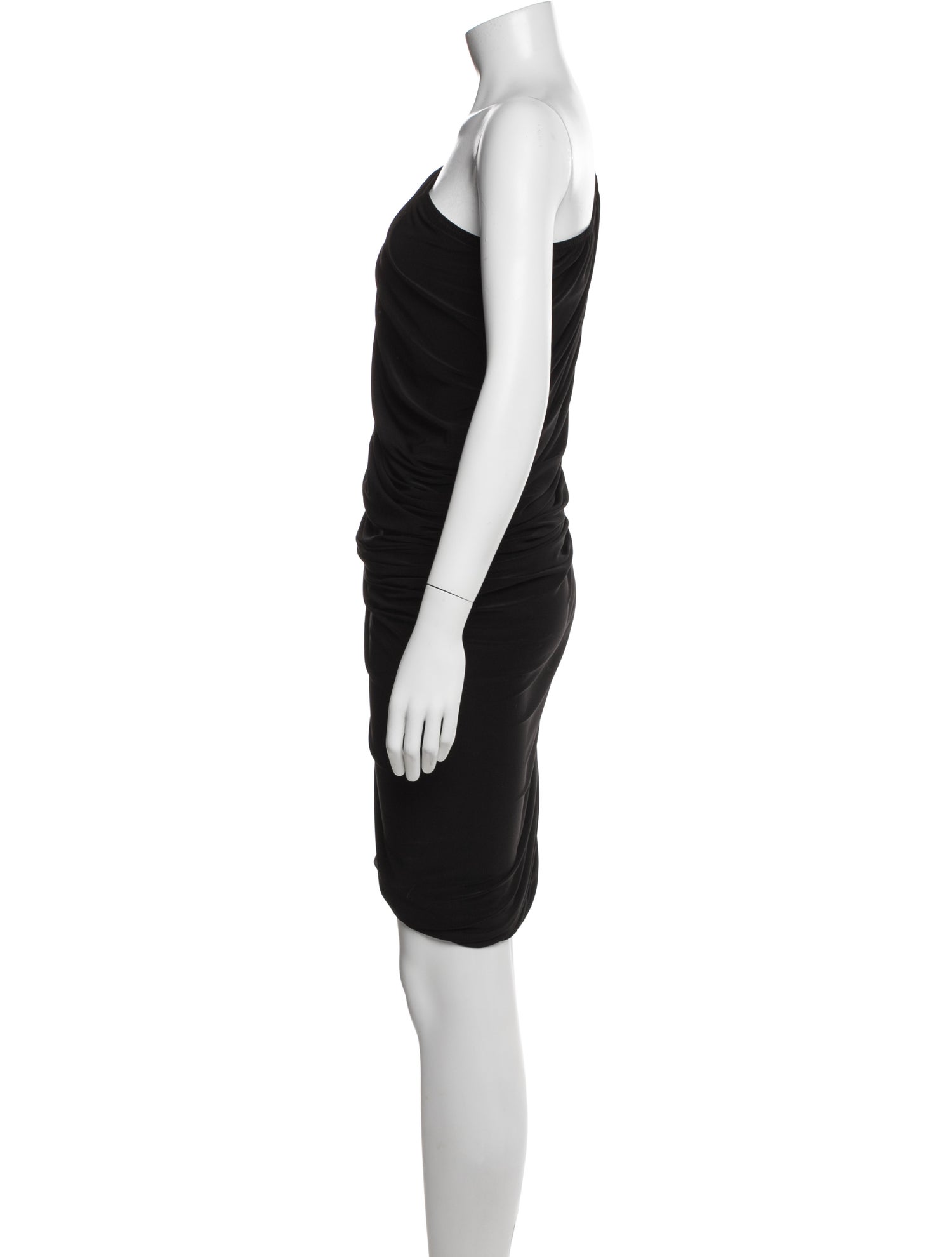 norma kamali one shoulder mini dress Norma Kamali One-Shoulder Mini Dress