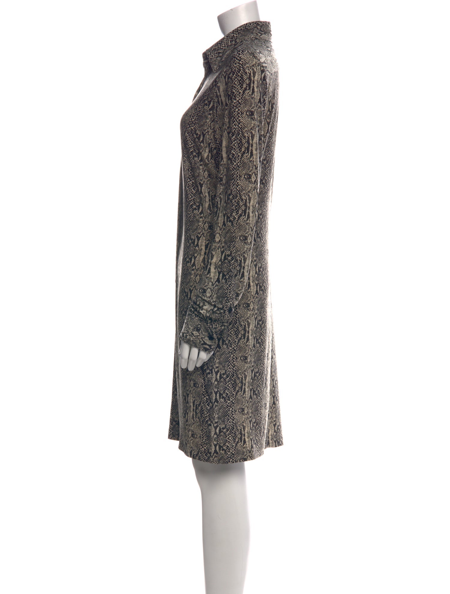 knee length animal print dress Norma Kamali Knee-Length - Grey Dresses, Clothing - WNK65612 cheetah print dresses