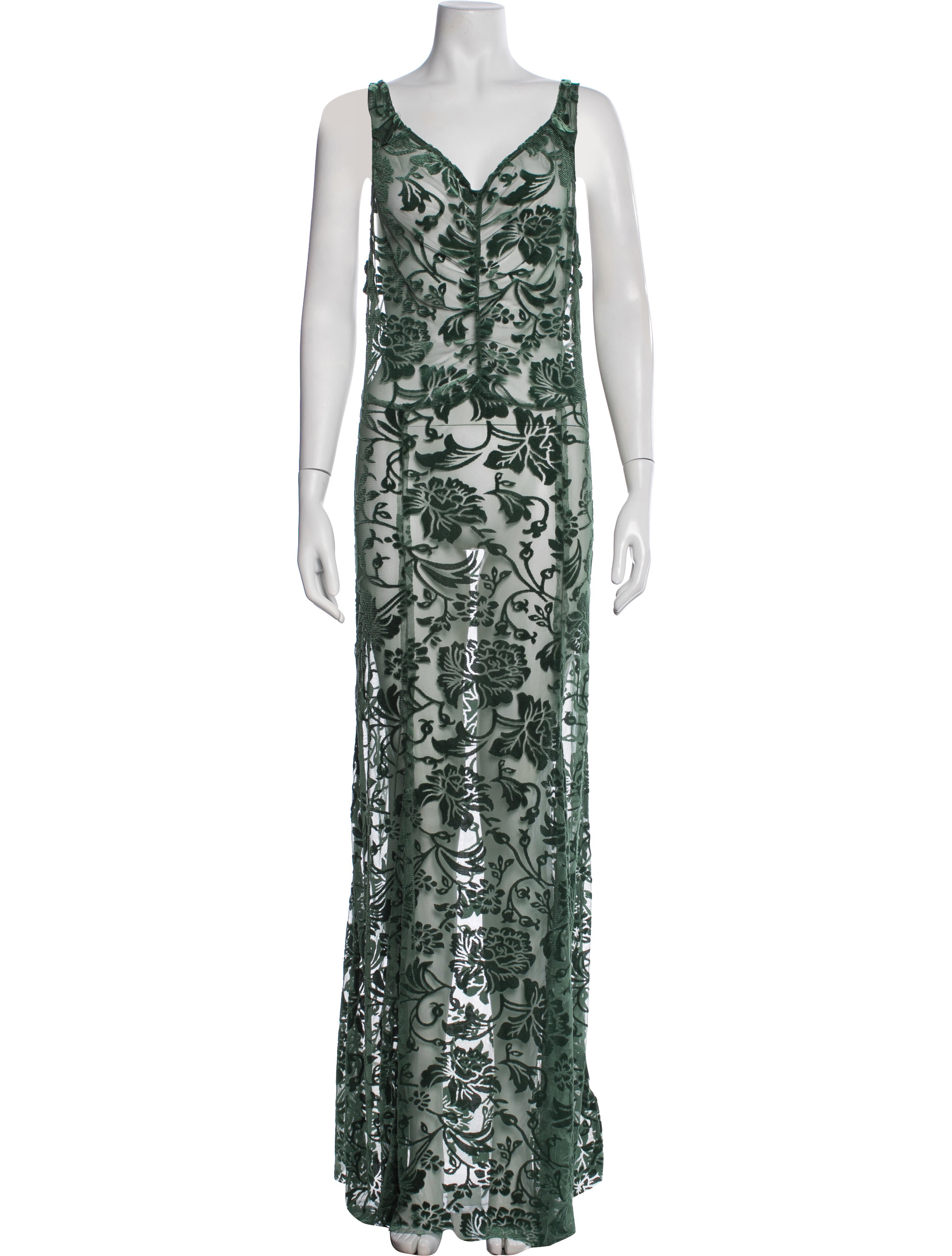 Norma Kamali Floral Print Long Dress
