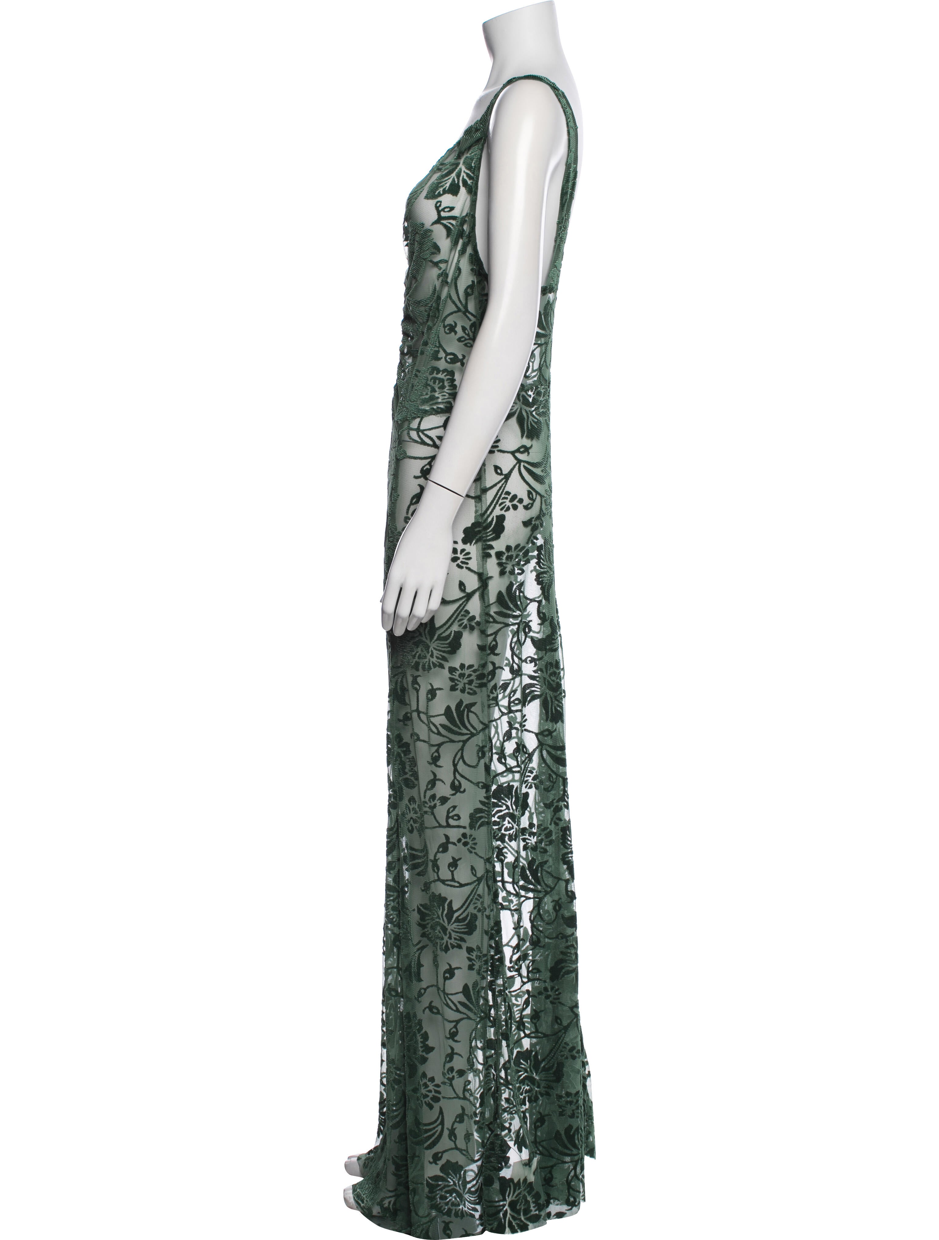 Norma Kamali Floral Print Long Dress