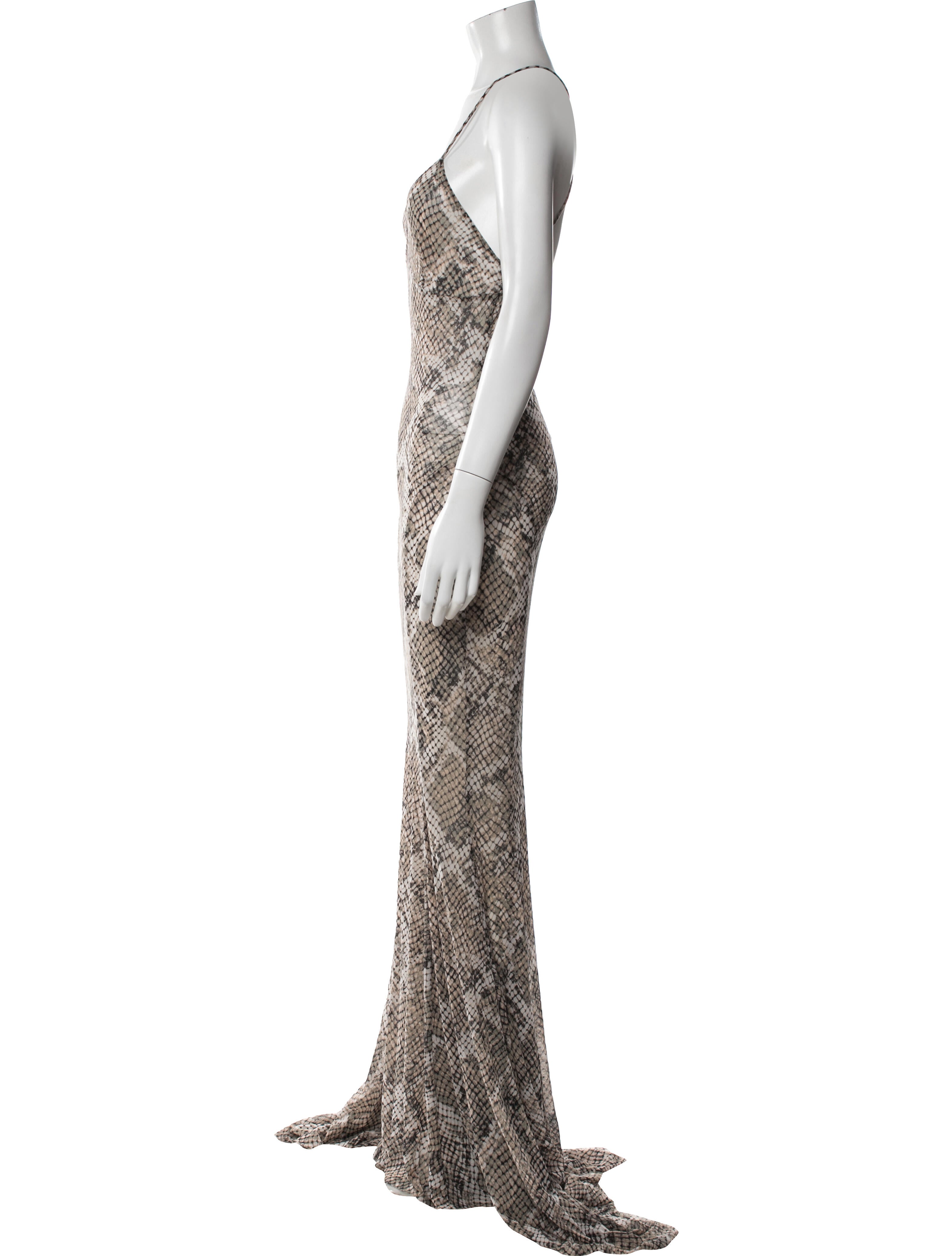 Norma Kamali Animal Print Long Dress