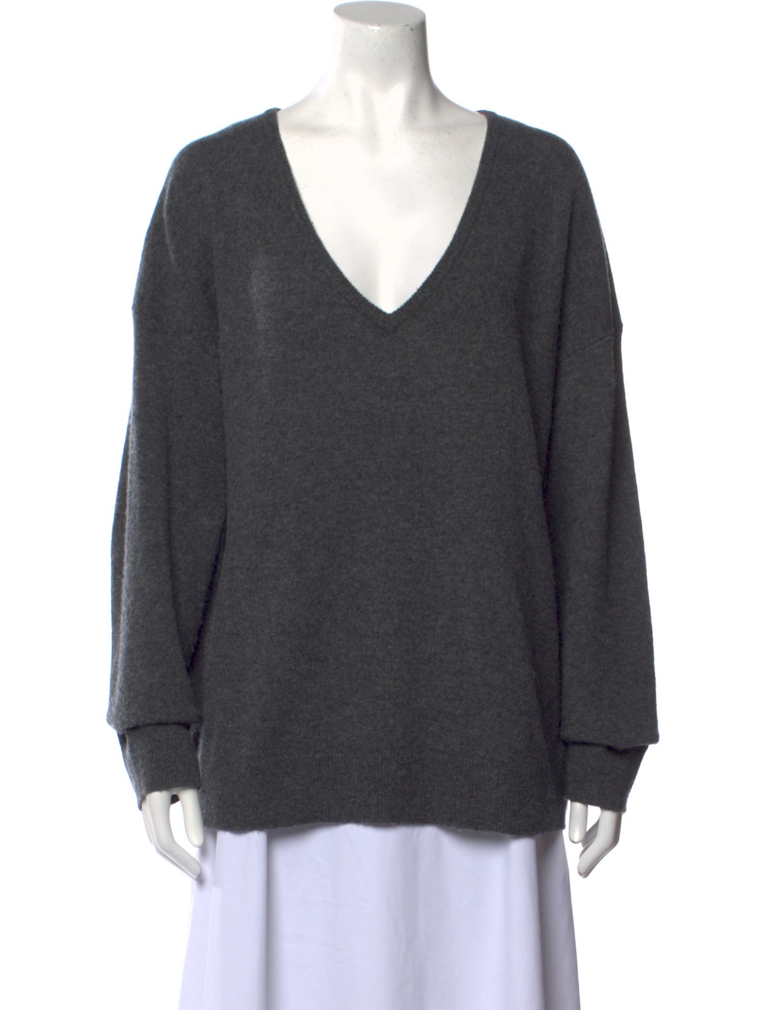 Naked Cashmere Cashmere V-Neck Sweater - Grey Knitwear, Clothing