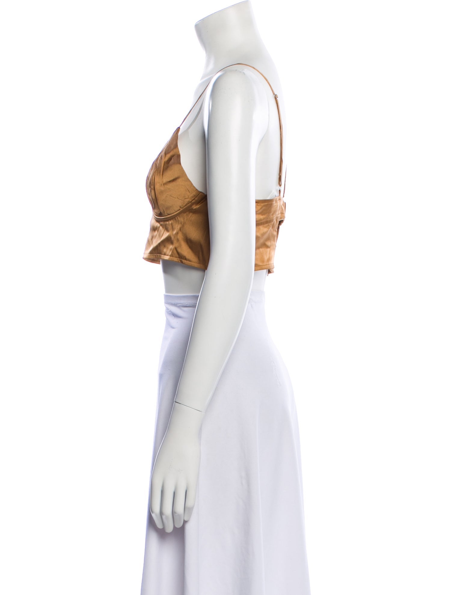 Naked Cashmere Silk V-Neck Crop Top w/ Tags