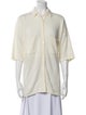 Naked Cashmere Cashmere Short Sleeve Button-Up Top