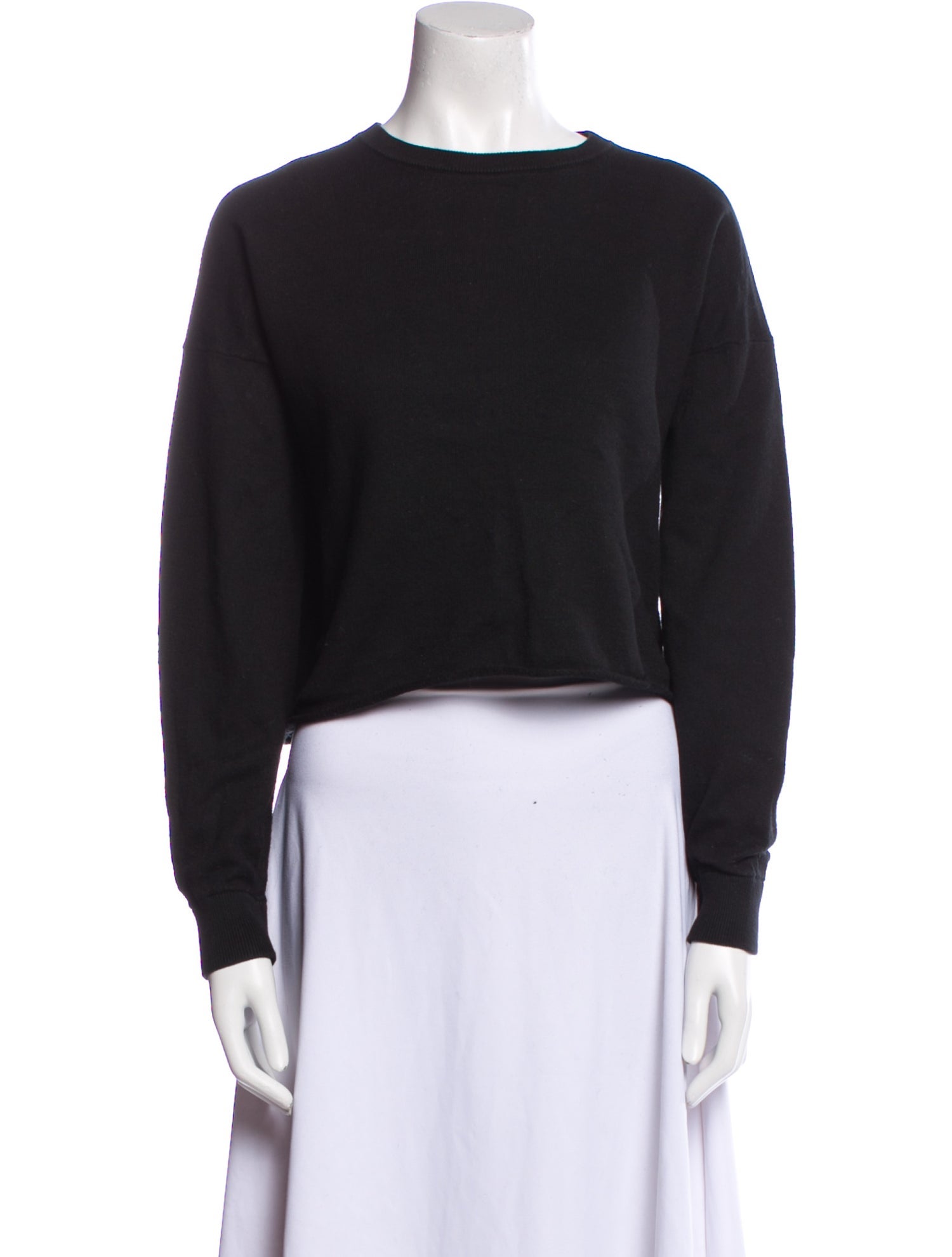 Naked Cashmere Crew Neck Long Sleeve Crop Top