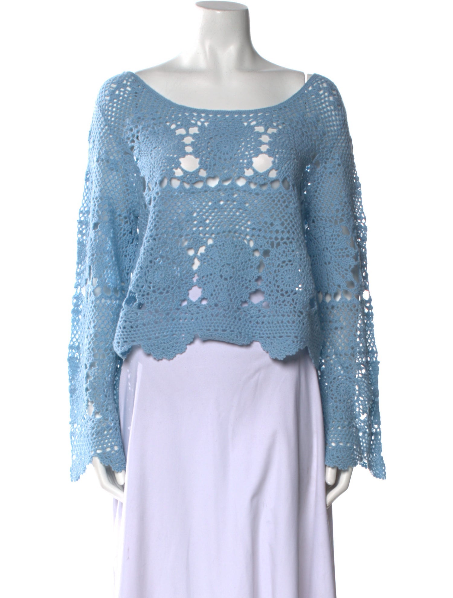Naked Cashmere Wool Lace Pattern Sweater