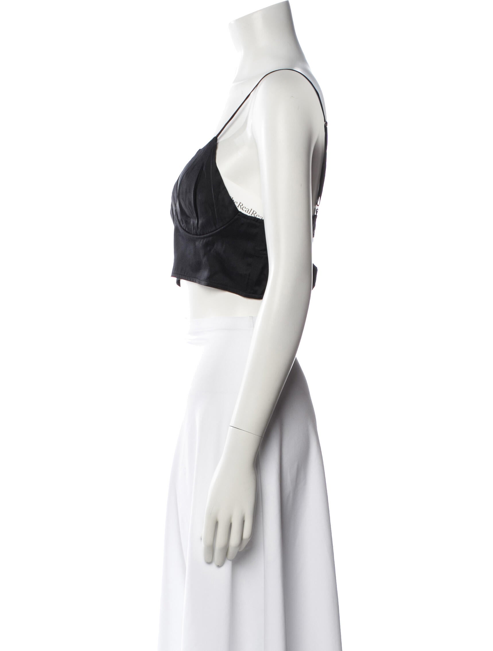 Naked Cashmere Silk V-Neck Crop Top