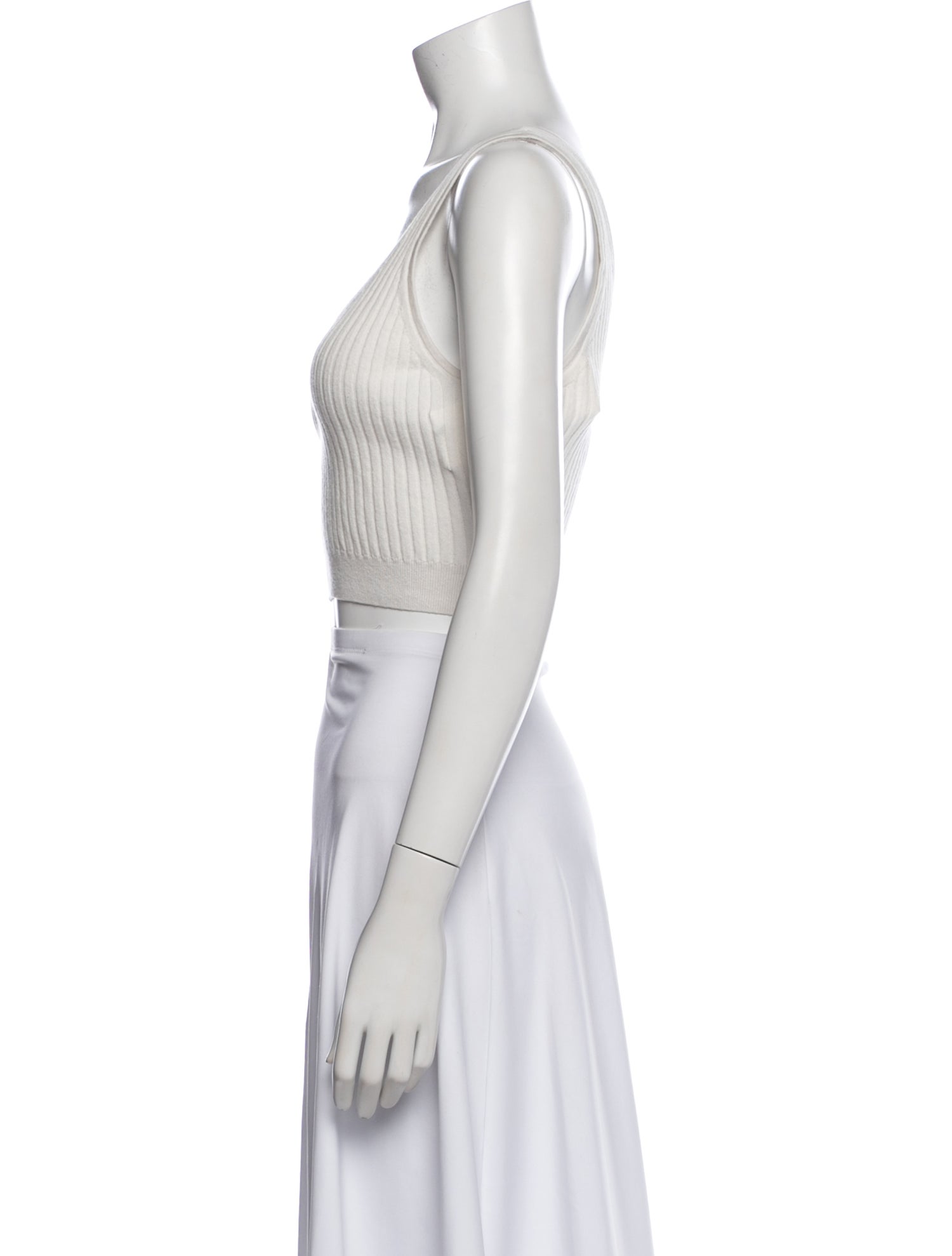 Naked Cashmere V-Neck Sleeveless Crop Top