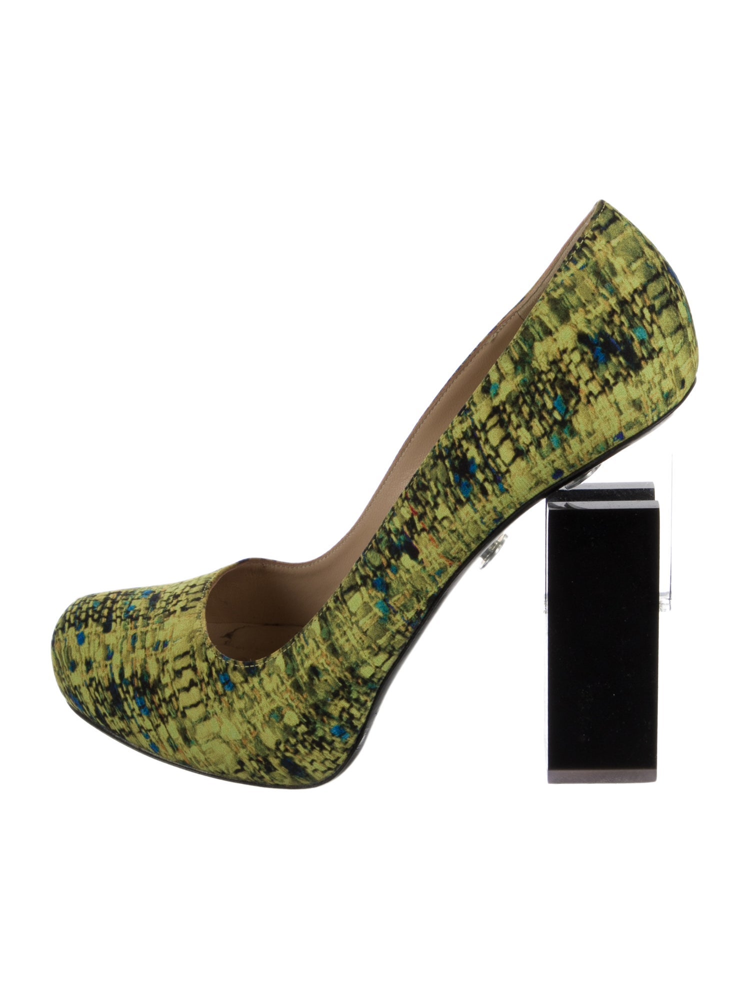 Nicholas Kirkwood x Erdem Satin Printed Pumps