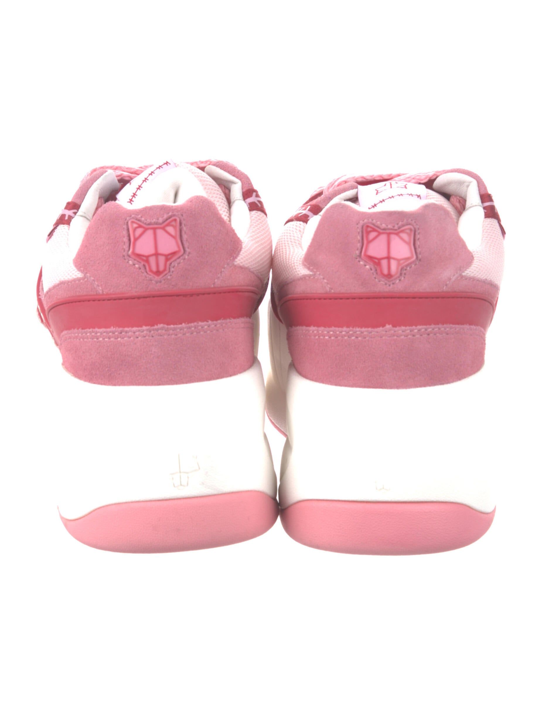Naked Wolfe Suede Colorblock Pattern Sneakers - Pink Sneakers