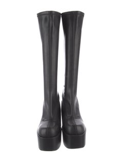 Naked Wolfe Spice Vegan Leather Sock Boots - Black Boots, Shoes