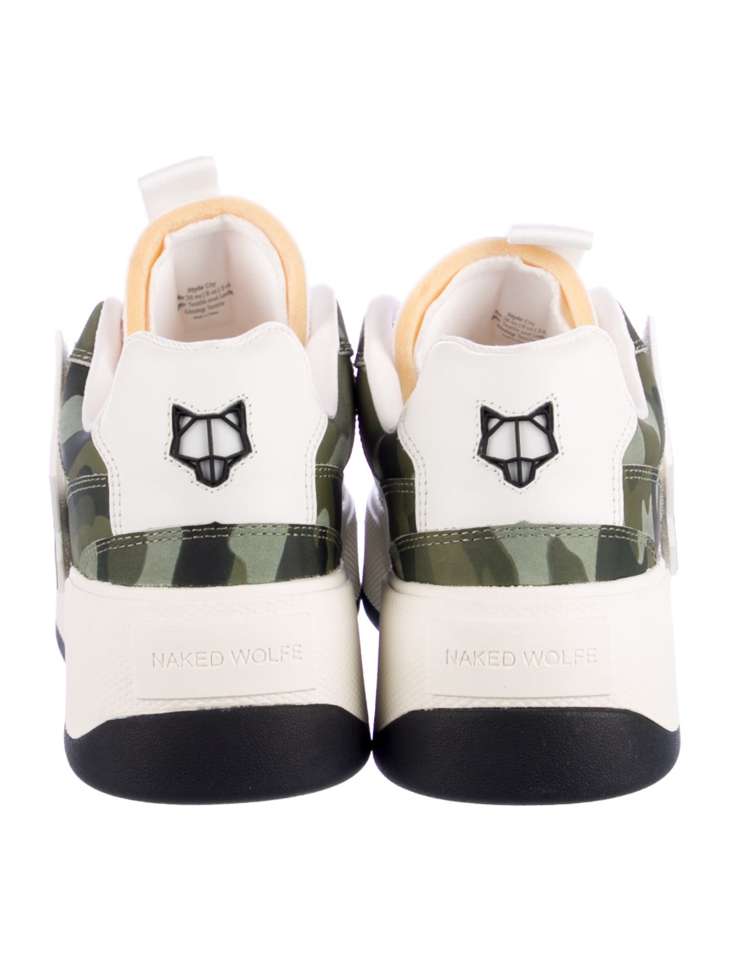 Naked Wolfe Leather Printed Sneakers