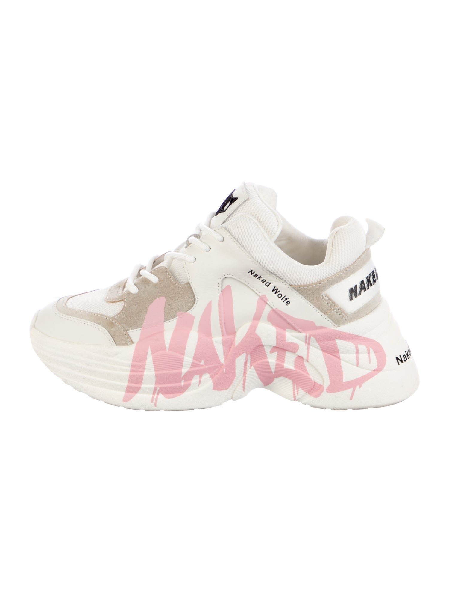 Naked Wolfe Leather Printed Chunky Sneakers