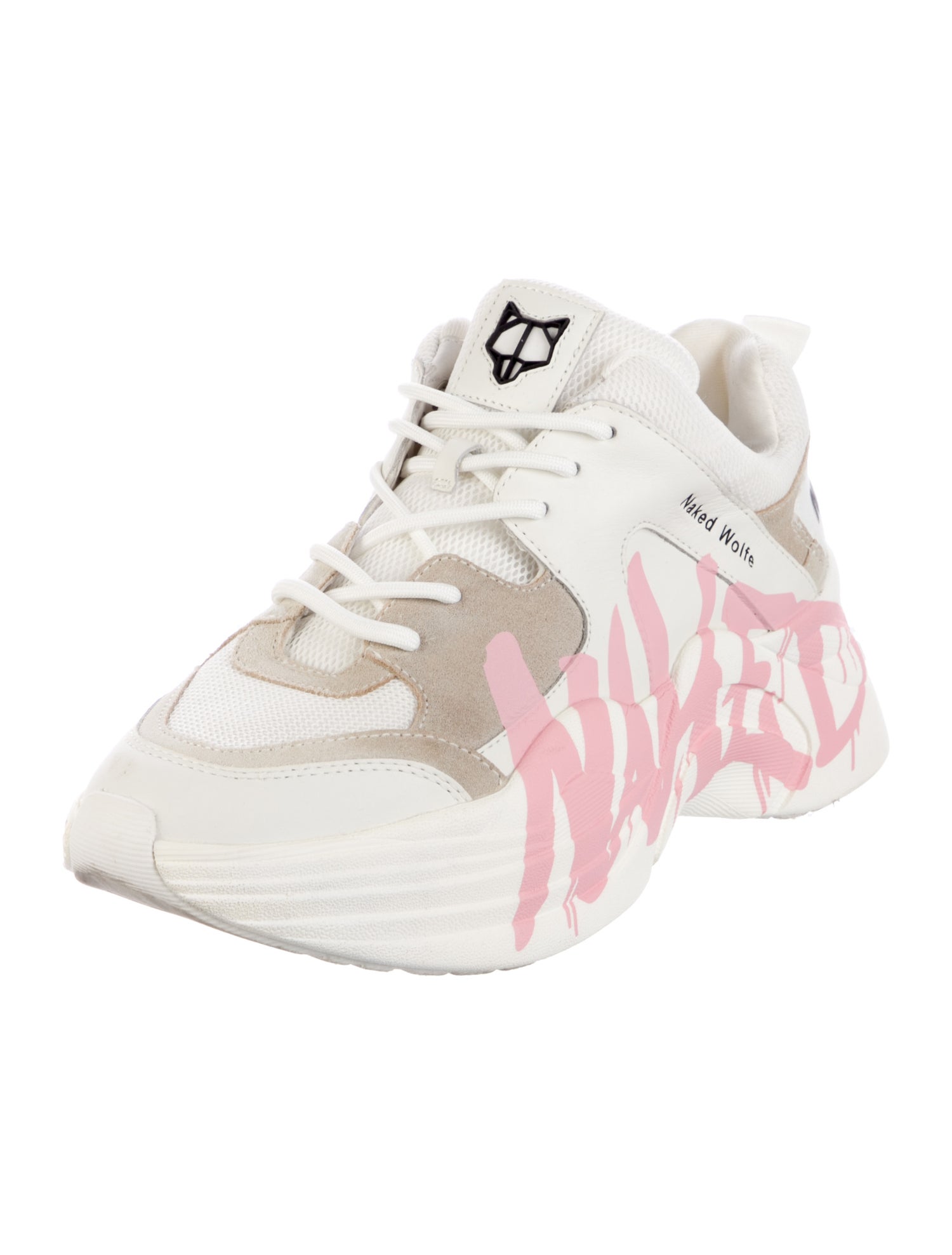 Naked Wolfe Leather Printed Chunky Sneakers