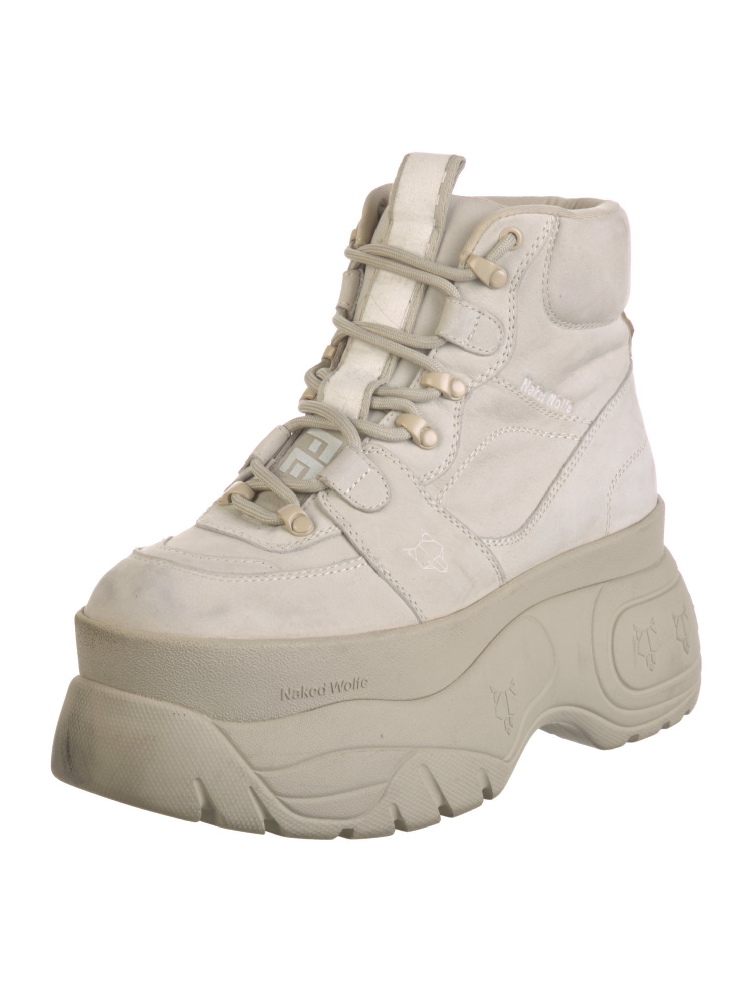 Naked Wolfe Leather Wedge Sneakers