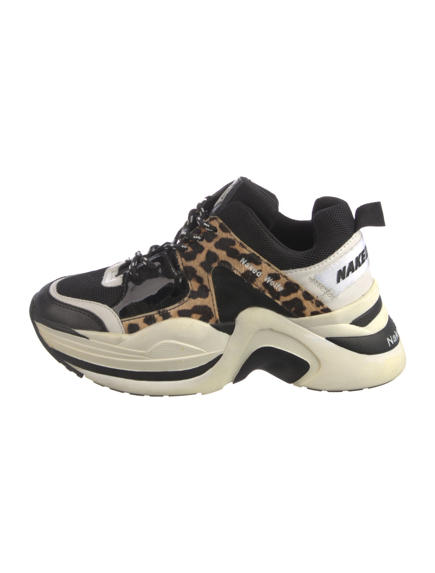 Naked Wolfe Leather Printed Chunky Sneakers
