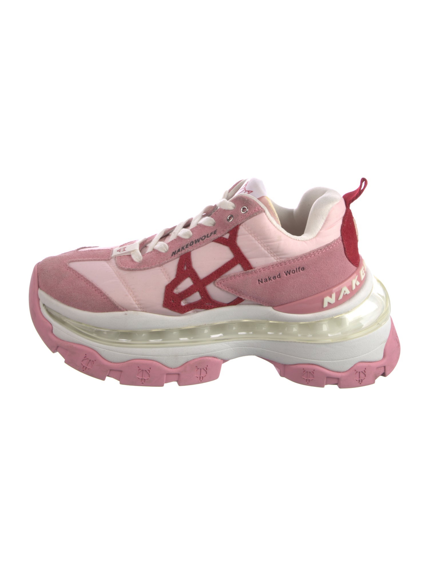 Naked Wolfe Suede Colorblock Pattern Chunky Sneakers