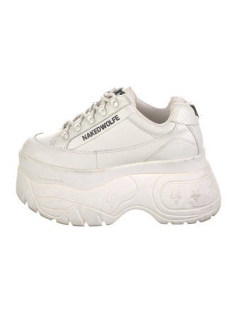 Naked Wolfe Leather Embroidered Accent Chunky Sneakers
