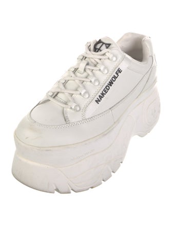 Naked Wolfe Leather Embroidered Accent Chunky Sneakers