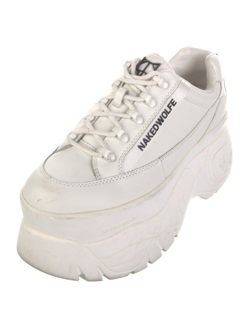 Naked Wolfe Leather Embroidered Accent Chunky Sneakers