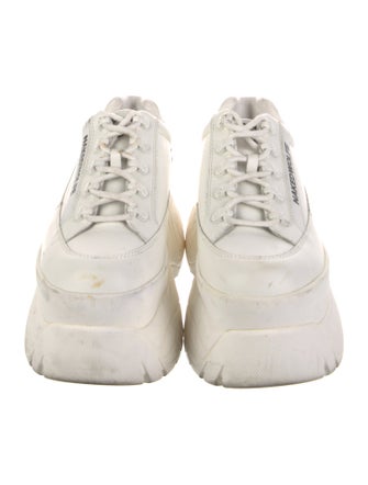 Naked Wolfe Leather Embroidered Accent Chunky Sneakers