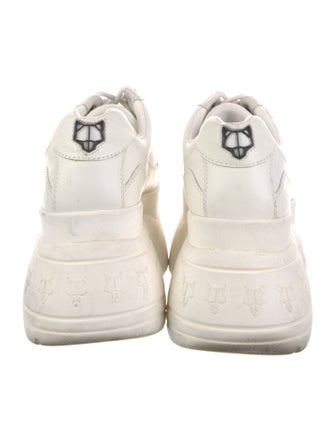 Naked Wolfe Leather Embroidered Accent Chunky Sneakers