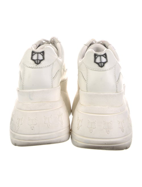 Naked Wolfe Leather Embroidered Accent Chunky Sneakers