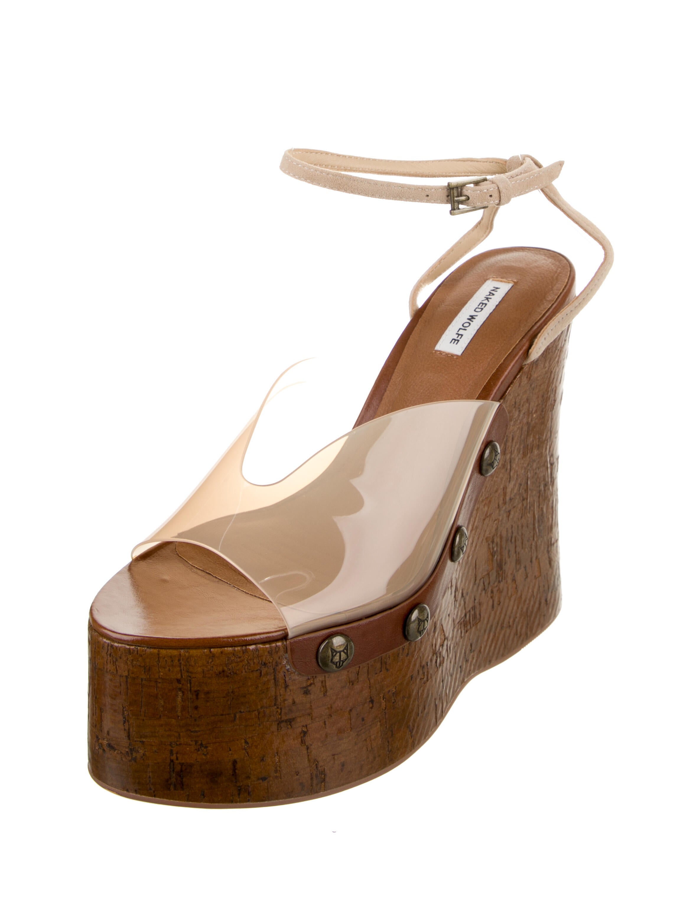 Naked Wolfe Studded Accents Slingback Sandals