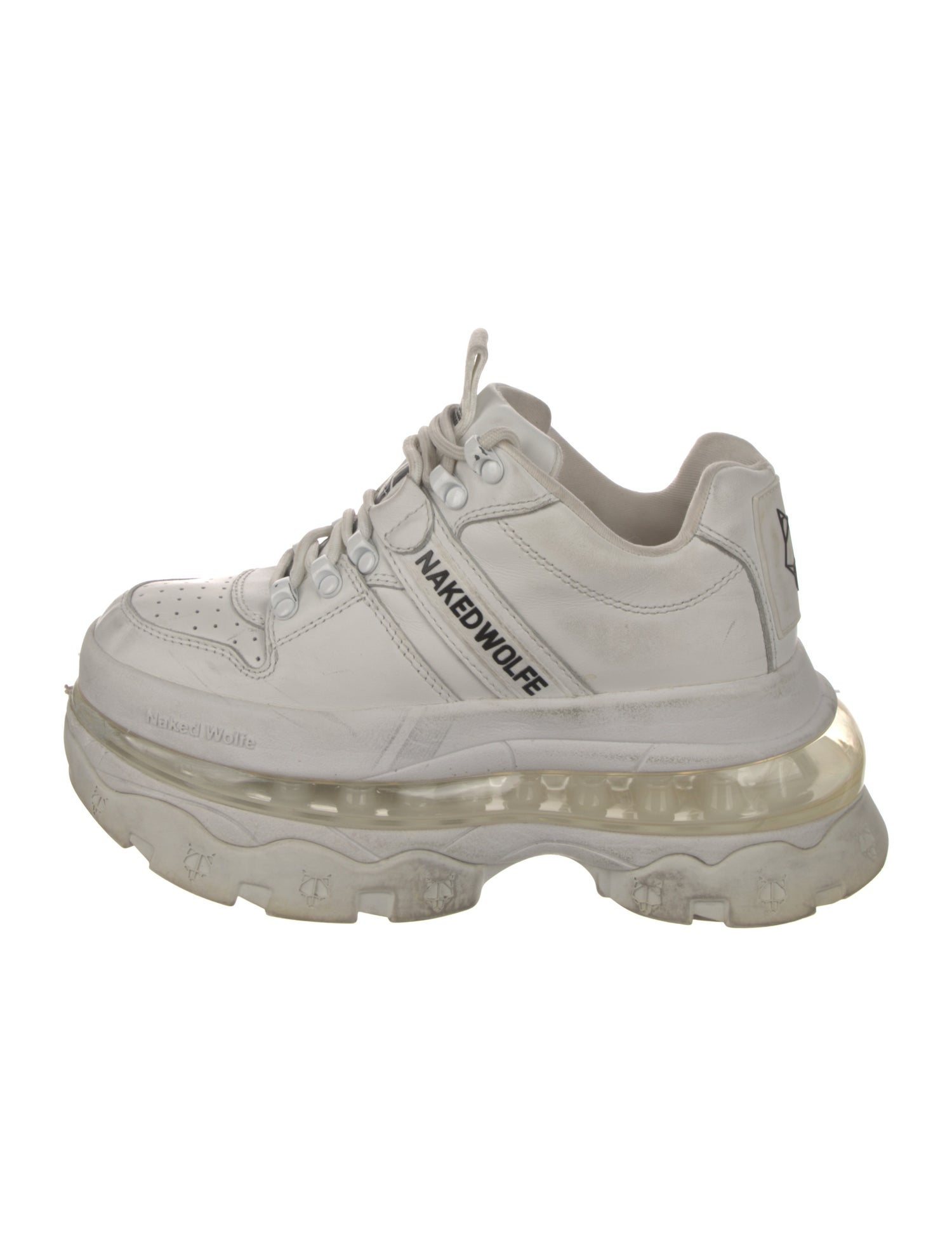 Naked Wolfe Leather Graphic Print Chunky Sneakers