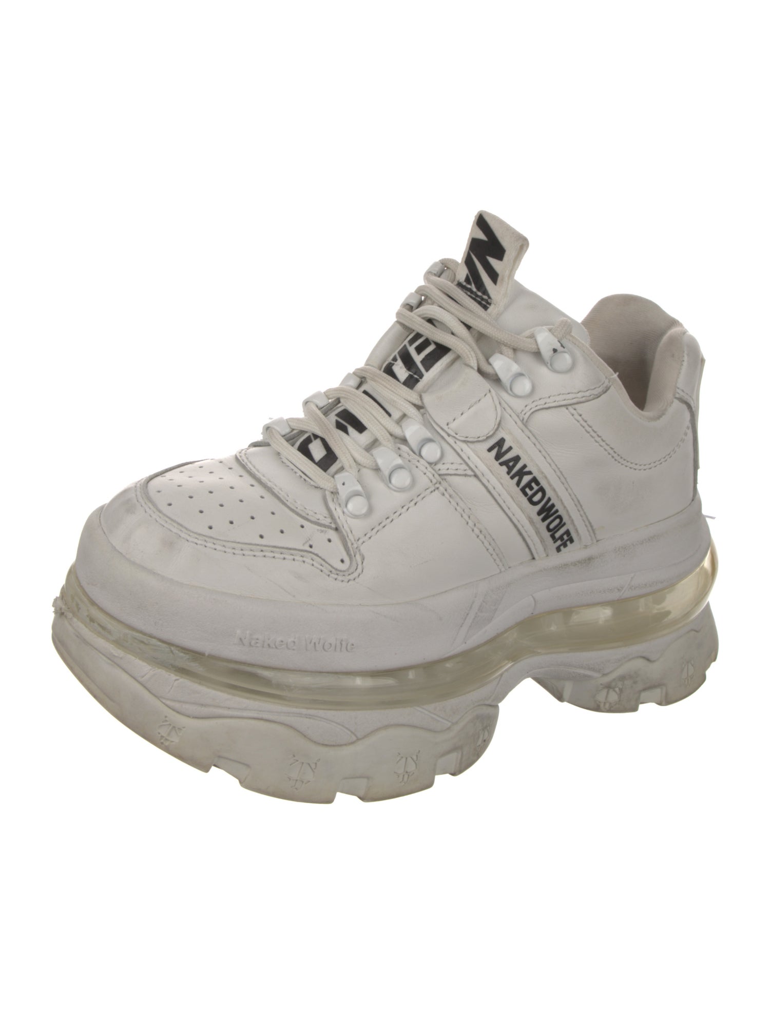 Naked Wolfe Leather Graphic Print Chunky Sneakers