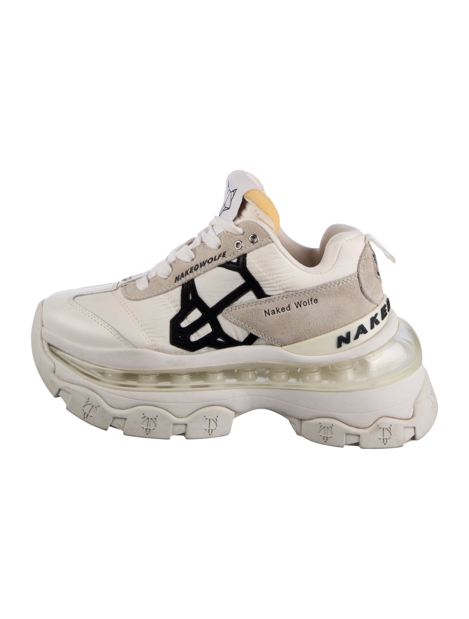 Naked Wolfe Leather Colorblock Pattern Chunky Sneakers